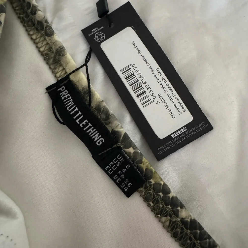 Snakeskin Strapless Mini Party Dress - Picture 3 of 3